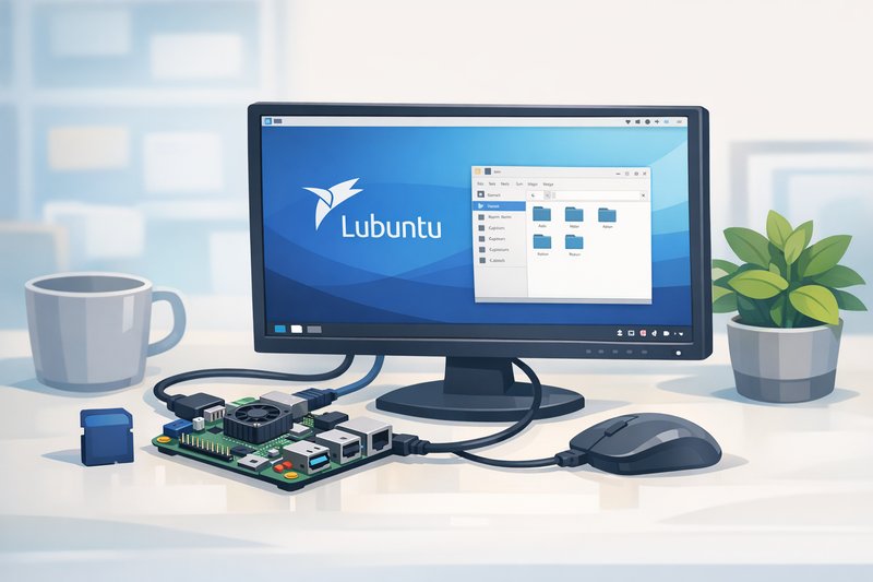 Lubuntu OS - Lubuntu desktop environment with LXDE interface and lightweight Linux desktop