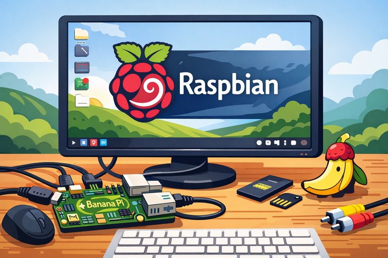 Raspbian OS - Raspbian desktop environment on Banana Pi with Raspberry Pi-style branding